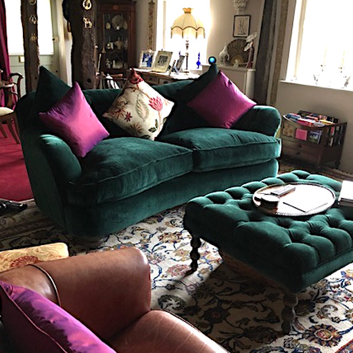 2 Fairmont 2.5 Seater Sofa in Essentials Textured Velvet Veridian